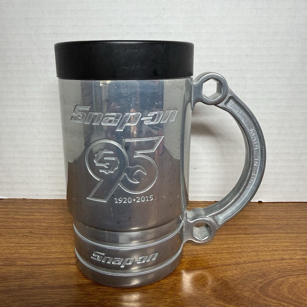 Snap-On Tools 95th Anniversary Limited Edition Mug 1920-2015 USA Silver Black